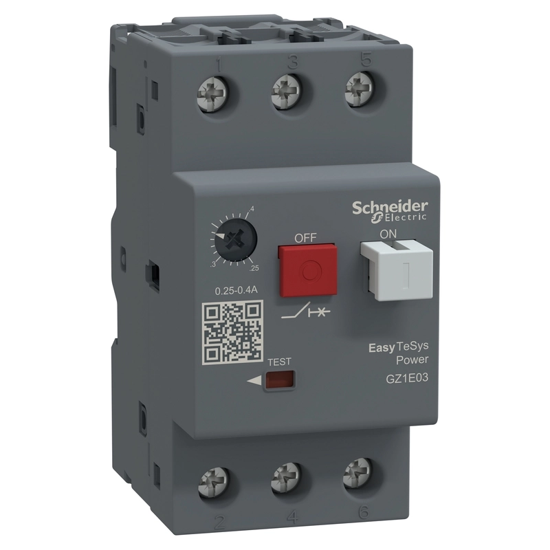 Термомагнитен моторен прекъсвач 0,25-0,4 А - SCHNEIDER ELECTRIC Easypact TVS Motor circuit breaker GZ1E03