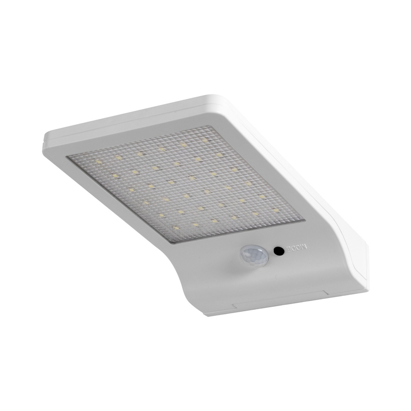 Декоративен соларен LED осветител за врата с PIR датчик, DoorLED Solar, 3W 3.3V 320lm 4000K, бял, 192x30x110mm - LEDVANCE DoorLED Solar