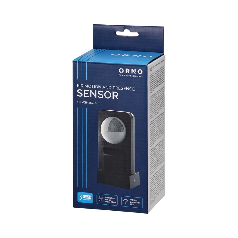 Детектор за присъствие 360° Черен 2000W макс 20м - ORNO OR-CR-259/B
