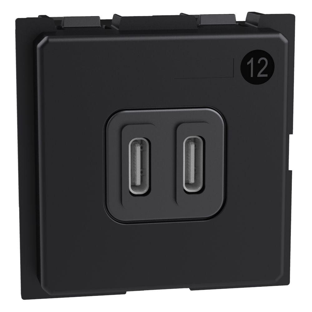 Розетка 2x USB тип C+C 30W 3A 2M  - bticino Living Now K4293CC