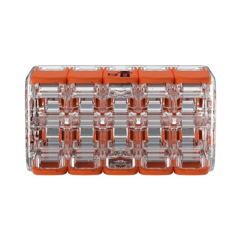 Бърза връзка Compact, за всички видове проводници отваряема 10x0,2 до 4 mm2 32A - Wago 221-420