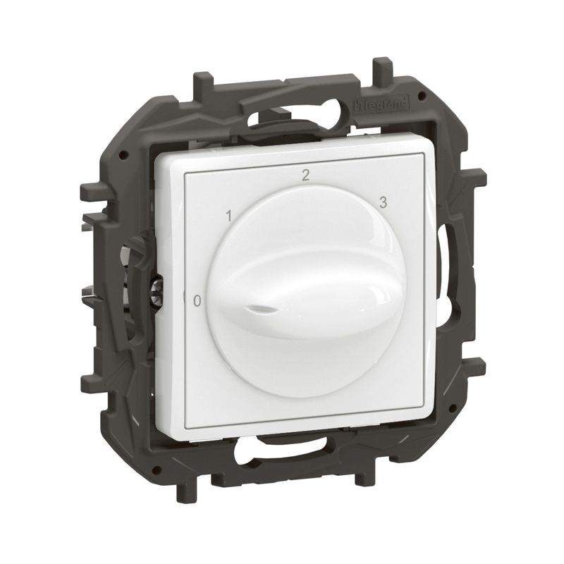 Ключ за управление на  вентилация с 4 позиции Бял  - Legrand Niloe New NP660WH