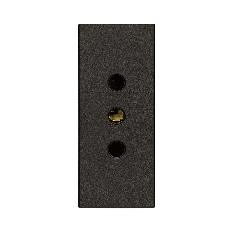 Контакт италиански стандарт 2P+E 16A 1M SICURY защита Black  - VIMAR LINEA 30201.G