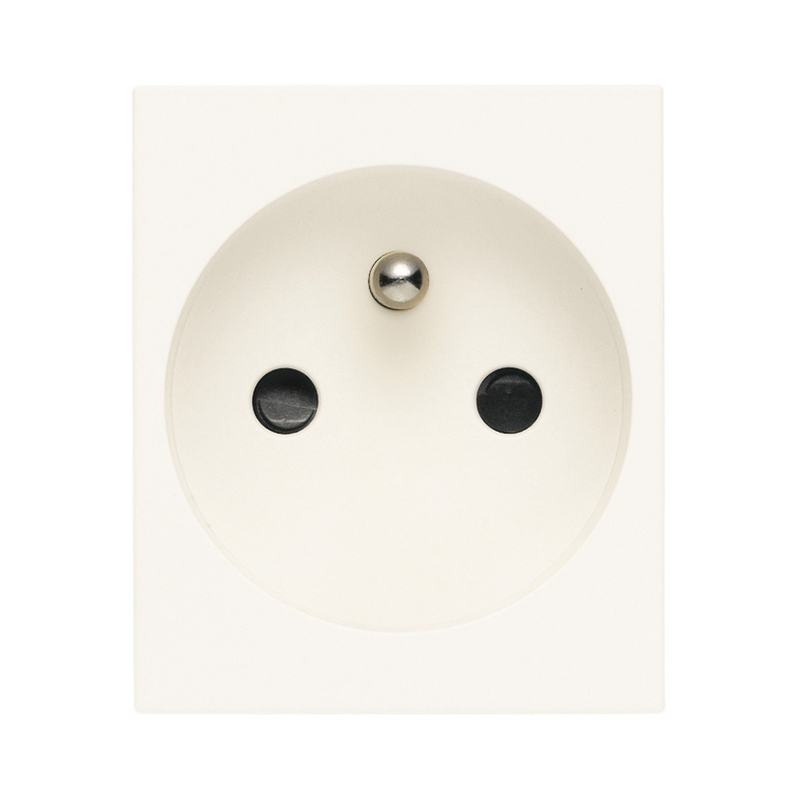 Контакт френски стандарт 2P+E 16A 2M SICURY защита White  - VIMAR LINEA 30212.B