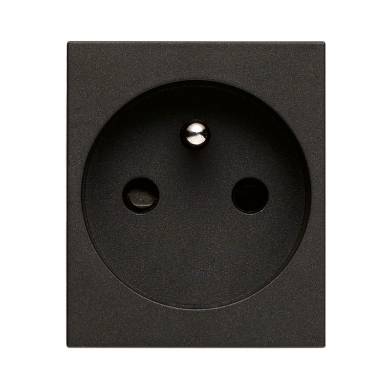 Контакт френски стандарт 2P+E 16A 2M SICURY защита Black  - VIMAR LINEA 30212.G