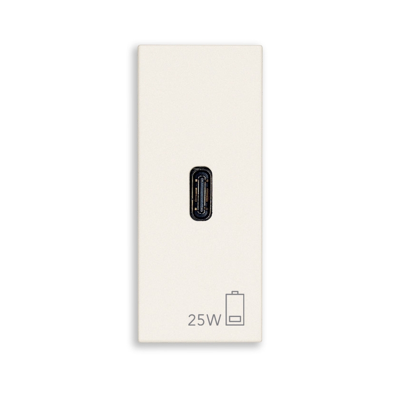 Розетка USB тип C Power Delivery 25W 1M White  - VIMAR LINEA 30292.C25B