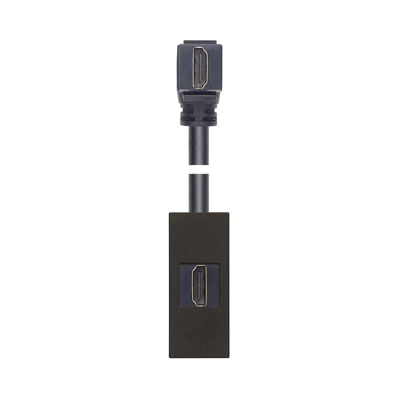Розетка HDMI 2.1b с 90° кабел 1M Black  - VIMAR LINEA 30346.HG