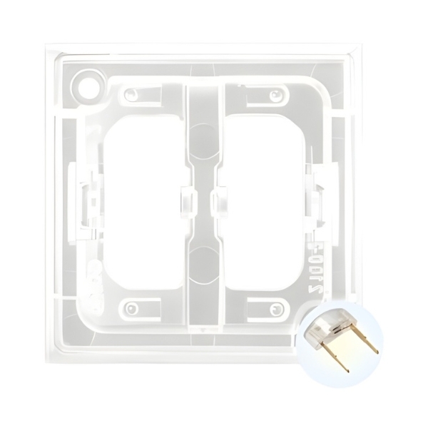 Декоративен елемент с LED подсветка за ключ Бял - OSPEL Aria ZP-2UB