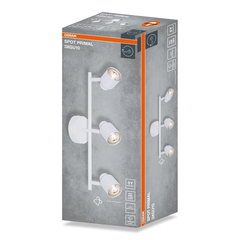 Декоративен спот прожектор PRIMAL 3XGU10 бял - OSRAM