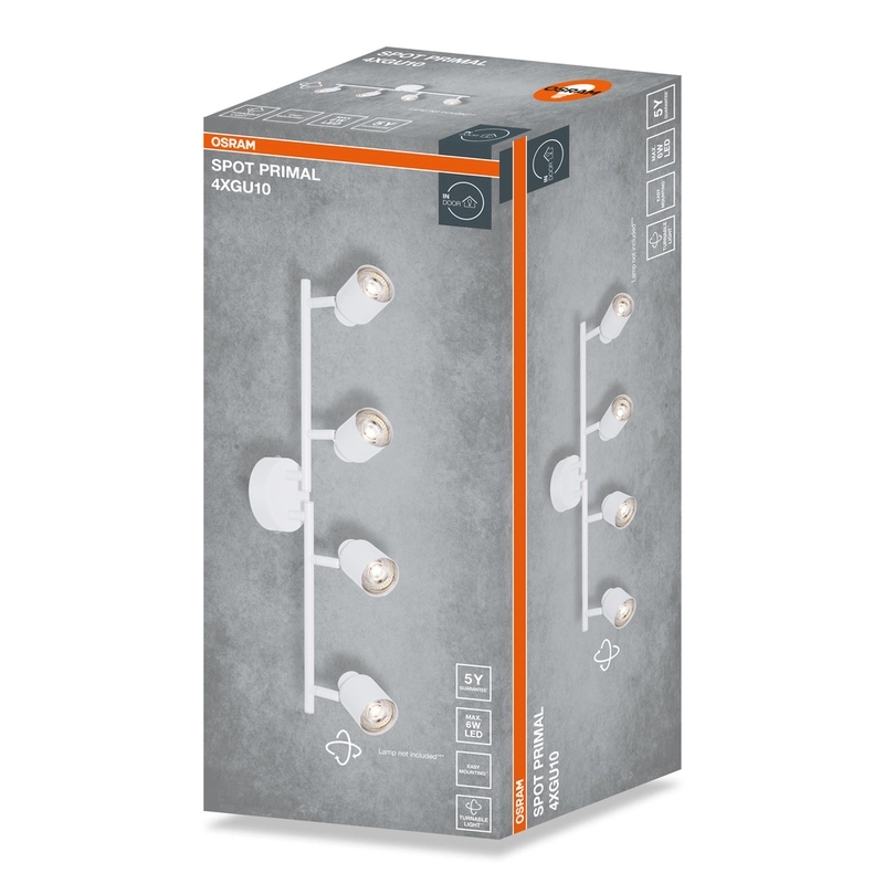 Декоративен спот прожектор PRIMAL 4XGU10 бял - OSRAM