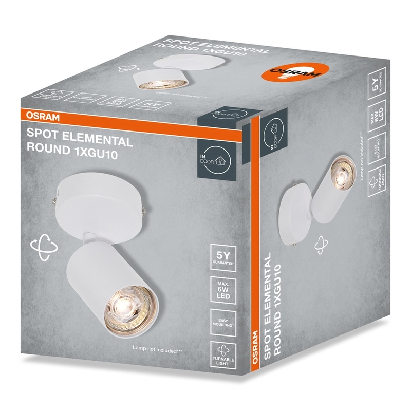 Декоративен спот прожектор ELEMENTAL 1XGU10 бял - OSRAM