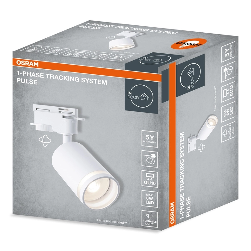1-фазна шина за спот SPOT PULSE GU10 бяла - OSRAM
