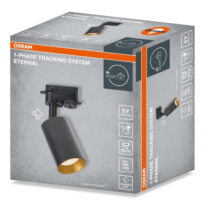 1-фазна шина SPOT ETERNAL GU10, черна - OSRAM