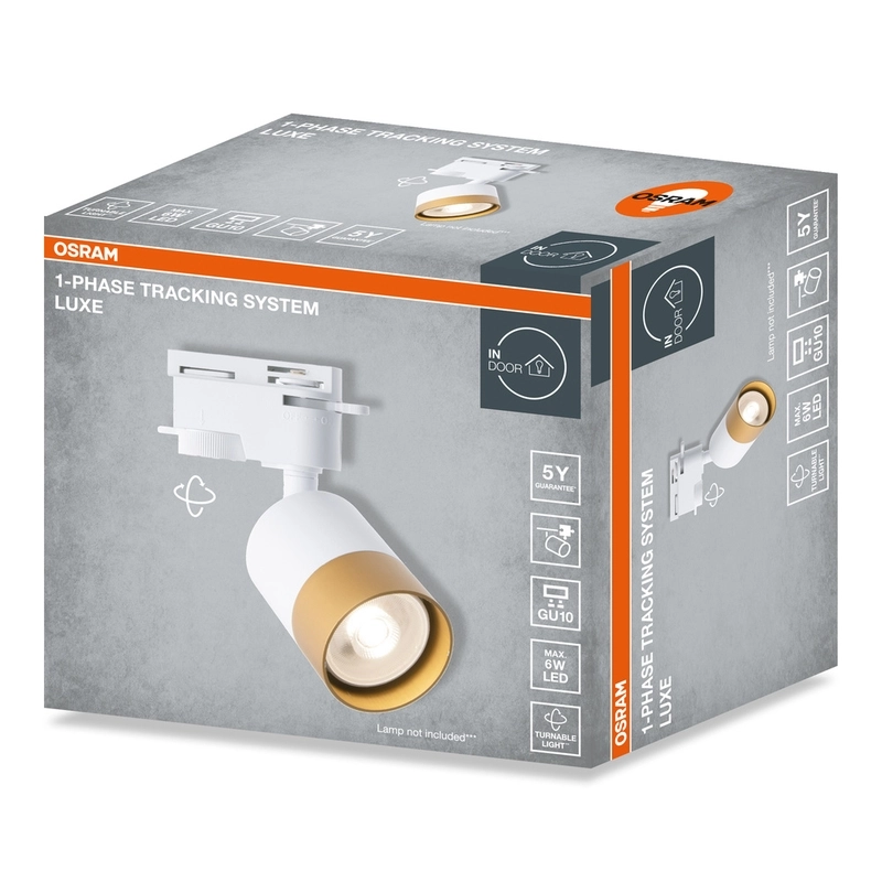 1-фазна шина SPOT LUXE GU10, бяла - OSRAM