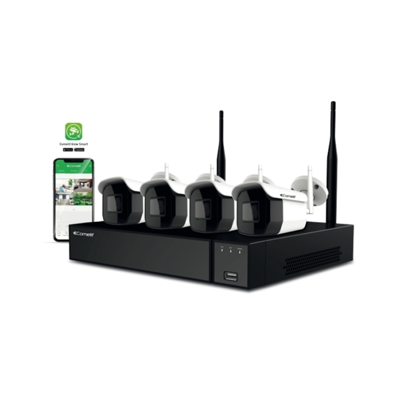 Wi-Fi комплект, NVR, 4 булет IP камери 2 MP, HDD 1 TB - Comelit WIKIT004S02NB