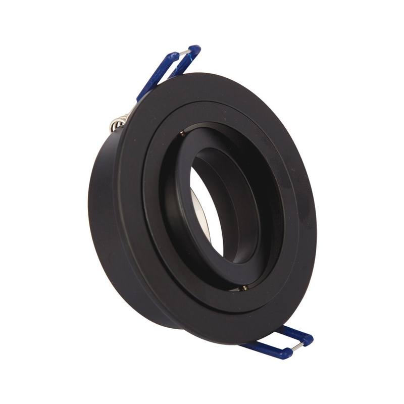 VK/03015G/B Насочваем кръгъл спот, GU10/PAR16, Max12W (LED), IP20, ø9.15x2.8cm, черен - VK LED Cree