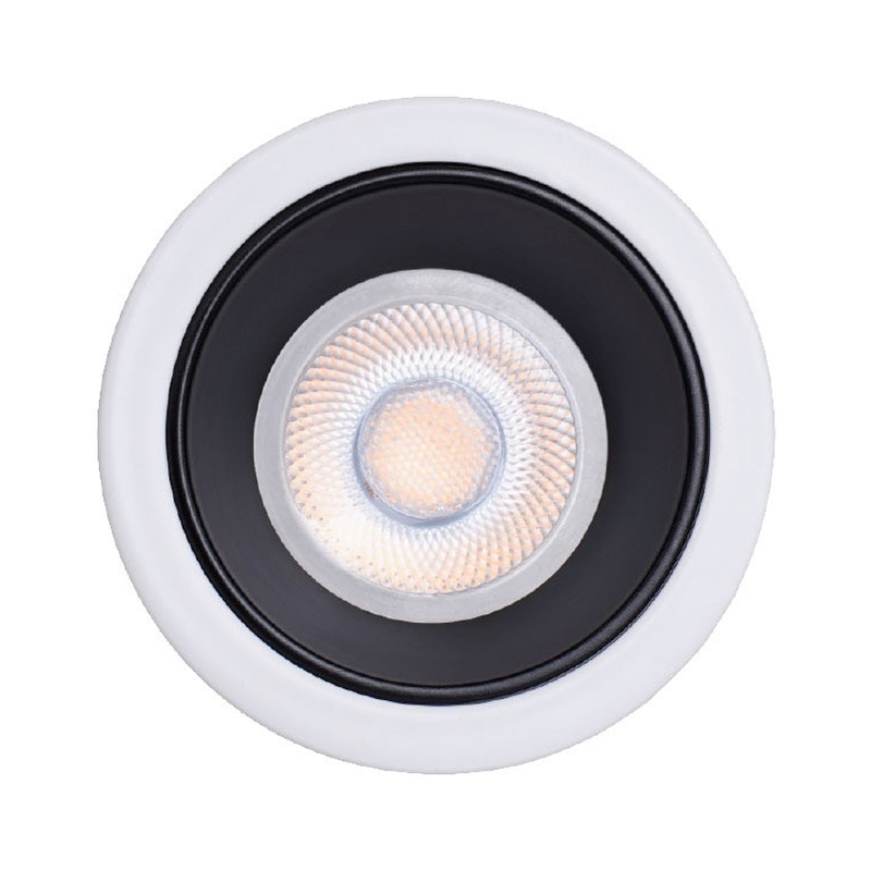 VK/03299G/WB Спот за вграждане за GU10/PAR16, Max12W (LED), IP20, ø7.5x3.3cm, бял-черен - VK LED Ikon
