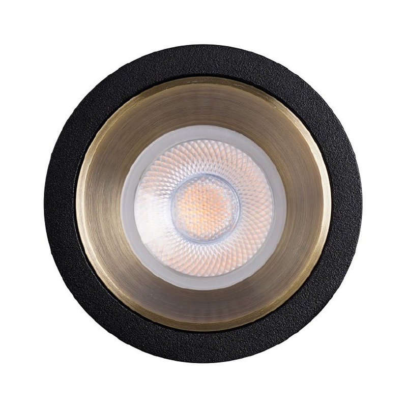 VK/03299G/BBS Спот за вграждане заGU10/PAR16, Max12W (LED), IP20, ø7.5x3.3cm, черен-бронз - VK LED Ikon