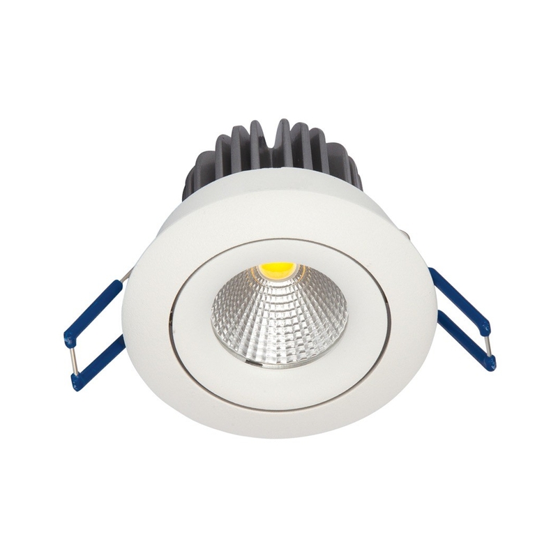 VK/04124/W/C LED спот за вграждане, 10W, 4000K, 730lm, 36°, CRI>80, IP20, ø8.2x6.1cm, бял - VK LED Romo