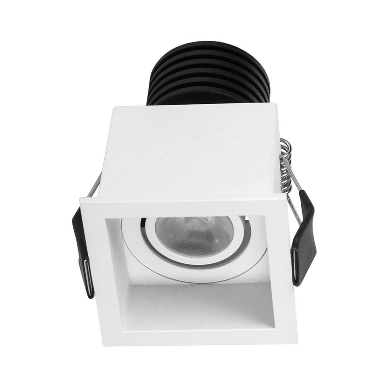 VK/04221/W/W Вграден LED насочваем спот, 3W, 3000K, 89lm, 8°, IP20, бял - VK LED Onti