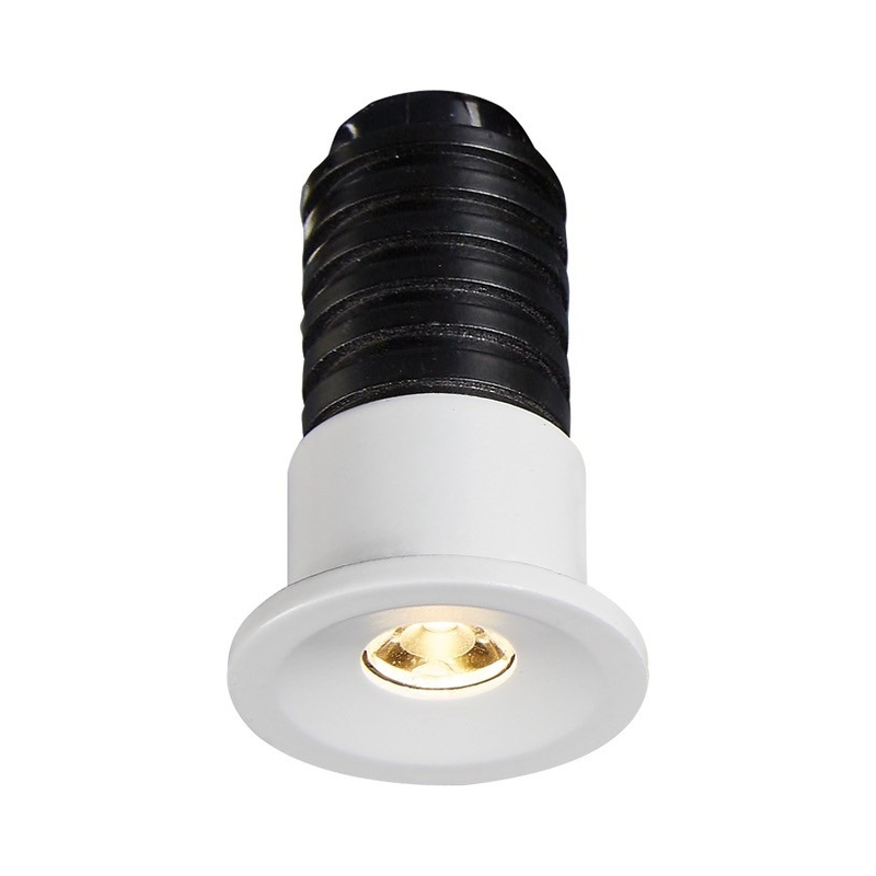 VK/04436/W/W Вграден LED спот за таван, 1W, 3000K, 65lm, 24°, CRI>90, IP20, ø2.3cm, бял - VK LED Smol