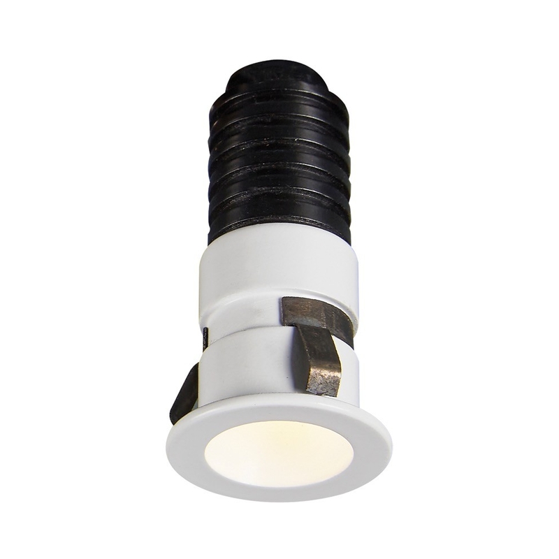 VK/04438/W/W Вграден LED спот за таван, 1W, 3000K, 65lm, 24°, CRI>90, IP20, ø2.3cm, бял - VK LED Smol