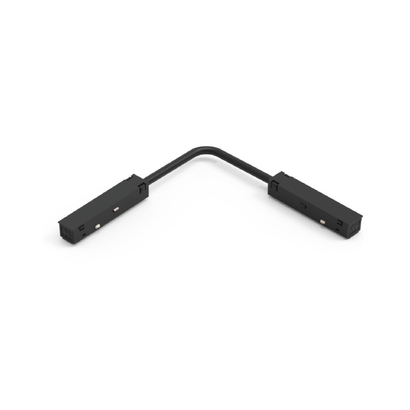 VK/04593/TR/CC/B EIVA,  Аксесоари за LED магнитна шина 48V, Тънка, DALI, Захранващ конектор за ъгъл, черен - VK LED Eiva