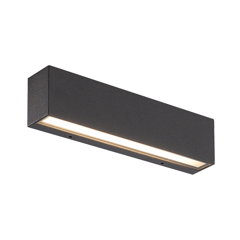 VK/02105/AN/W LED осветител за стена, 220-240V, 4W, 3000K, 300lm, CRI>83, IP65, 19x5x3.3cm, антрацит - VK LED Demes