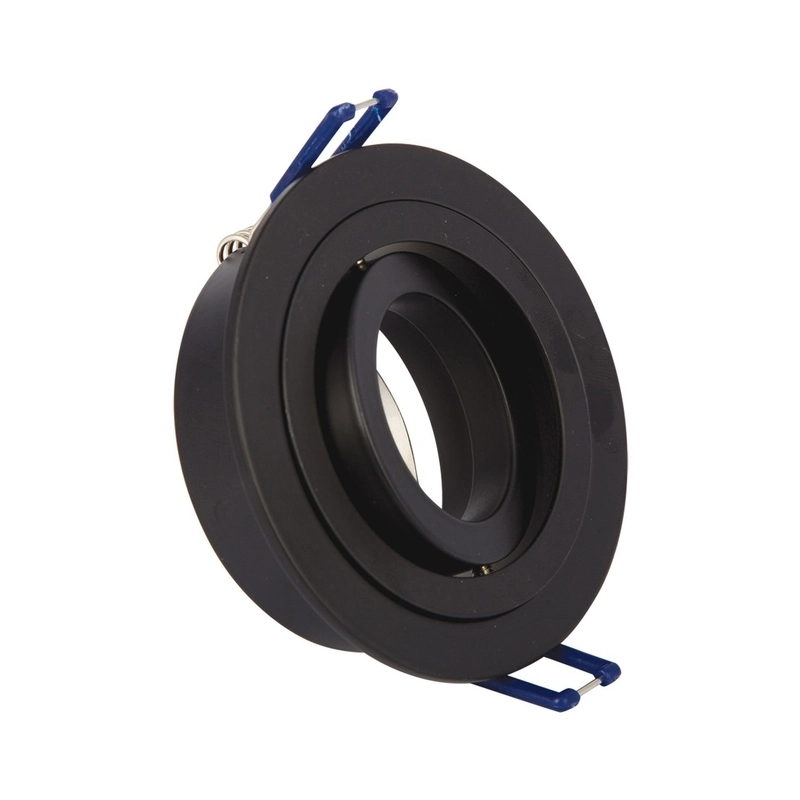 VK/03015G/B Насочваем кръгъл спот, GU10/PAR16, Max12W (LED), IP20, ø9.15x2.8cm, черен - VK LED Cree