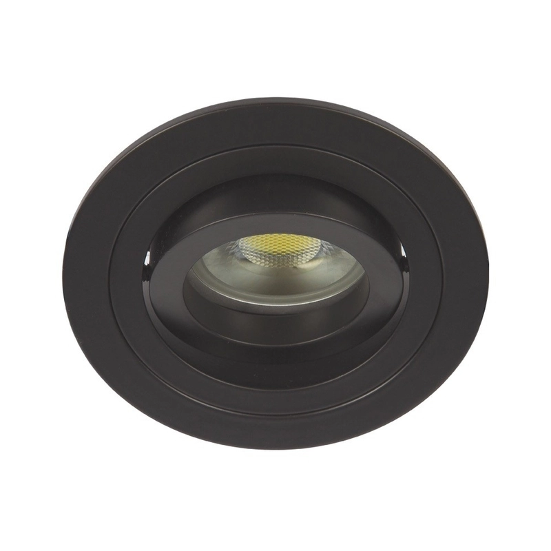 VK/03015G/B Насочваем кръгъл спот, GU10/PAR16, Max12W (LED), IP20, ø9.15x2.8cm, черен - VK LED Cree