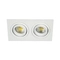 VK/03014G/2/W Квадратен насочваем спот, 2xGU10/PAR16, Max 2x12W(LED), IP20, 17.6x9.3x2.8cm, бял - VK LED Cree