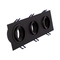 VK/03014G/3/B Square directional spot, 3xGU10/PAR16, Max 3x12W (LED), IP20, 25.5x9.3x2.8cm, black - VK LED Cree