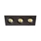 VK/03014G/3/B Square directional spot, 3xGU10/PAR16, Max 3x12W (LED), IP20, 25.5x9.3x2.8cm, black - VK LED Cree