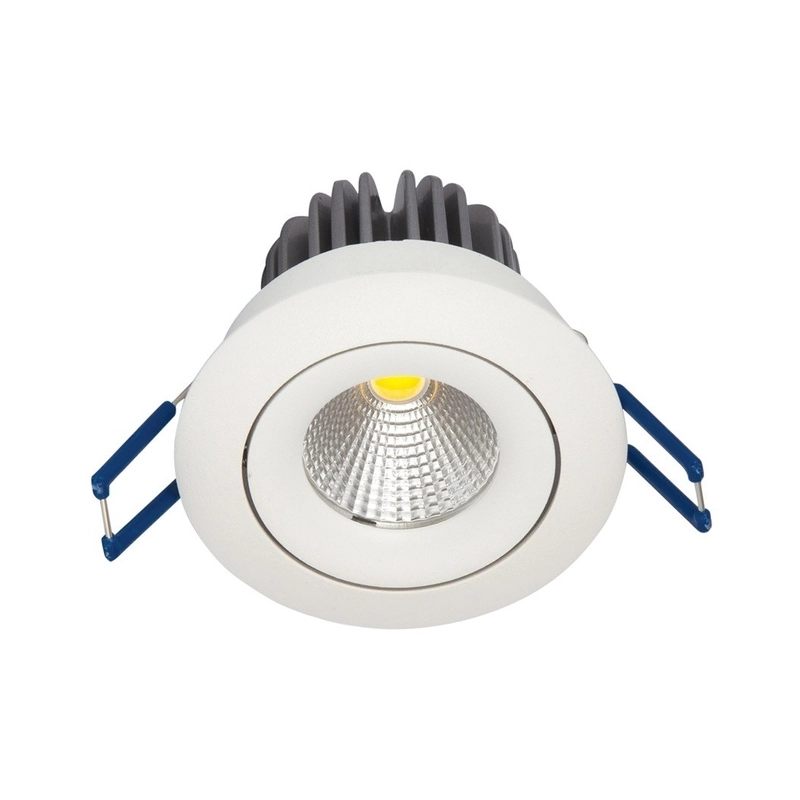 VK/04124/W/C LED спот за вграждане, 10W, 4000K, 730lm, 36°, CRI>80, IP20, ø8.2x6.1cm, бял - VK LED Romo