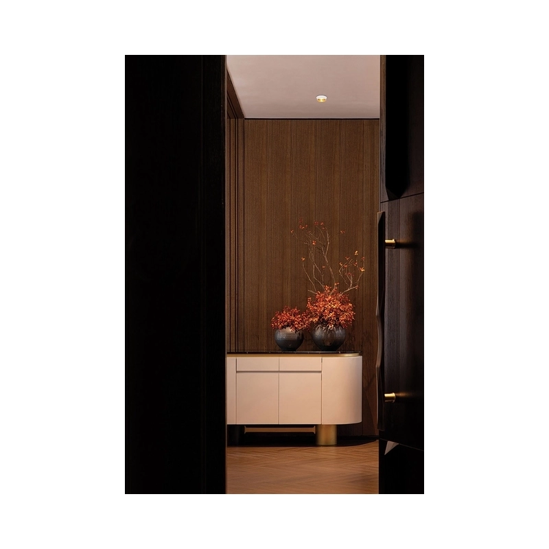 VK/03307/WG Спот за вграждане за GU10/PAR16, Max12W (LED), IP20, ø7x3.6cm, шлифовано черно отвън + златно отвътре - VK LED Ikon