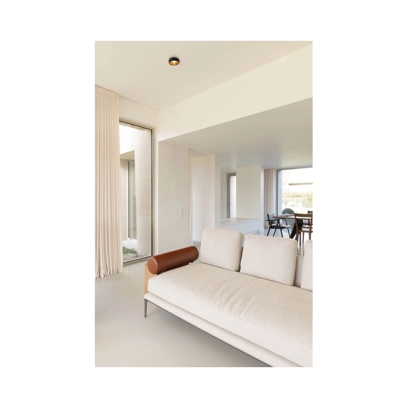 VK/03308/BG Спот за вграждане за GU10/PAR16, Max12W (LED), IP20, ø8.5x3.6cm, шлифовано черно отвън + златно отвътре - VK LED Ikon