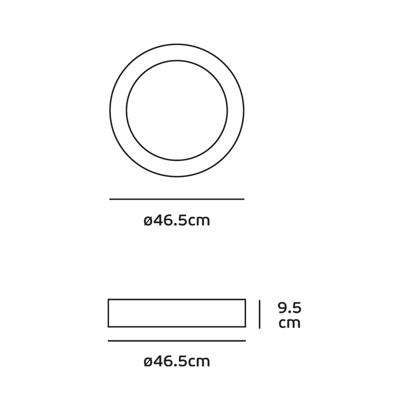 VK/04416CE/AN/W/46 LED осветител за таван, 220-240V, 34W, 3000K, 4.232lm, CRI>80, IP20, ø46.5cm, антрацит - VK LED Hart