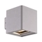 VK/02093/G/W LED осветител за стена, Нагоре/Надолу, 100-240V, 14W, 3000K, 1.510lm, 0-130°, CRI>82, IP54, 10x10.5x11.9cm, сив - VK LED Man