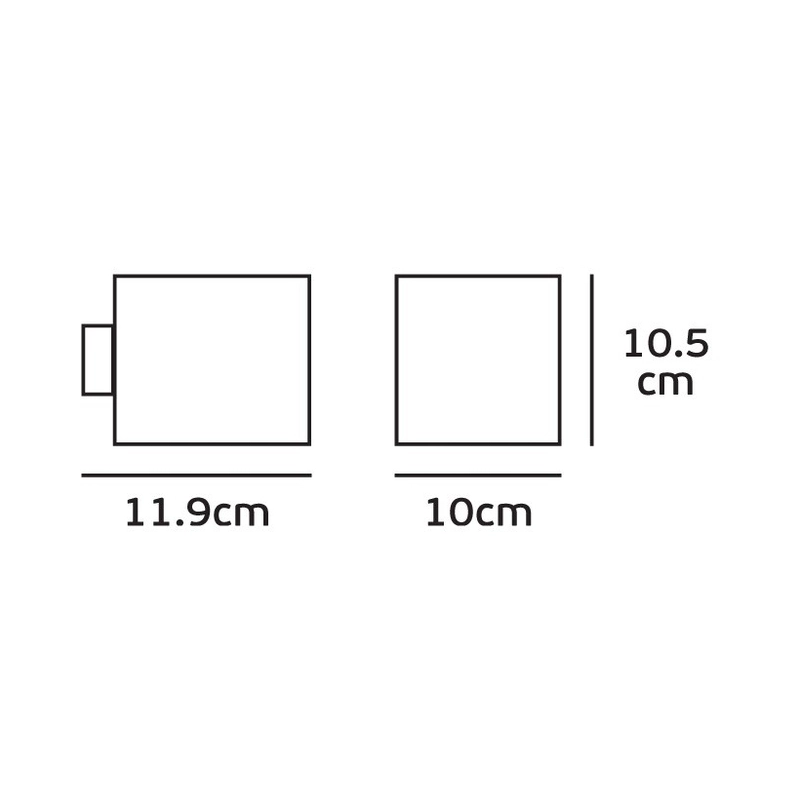 VK/02093/G/W LED осветител за стена, Нагоре/Надолу, 100-240V, 14W, 3000K, 1.510lm, 0-130°, CRI>82, IP54, 10x10.5x11.9cm, сив - VK LED Man