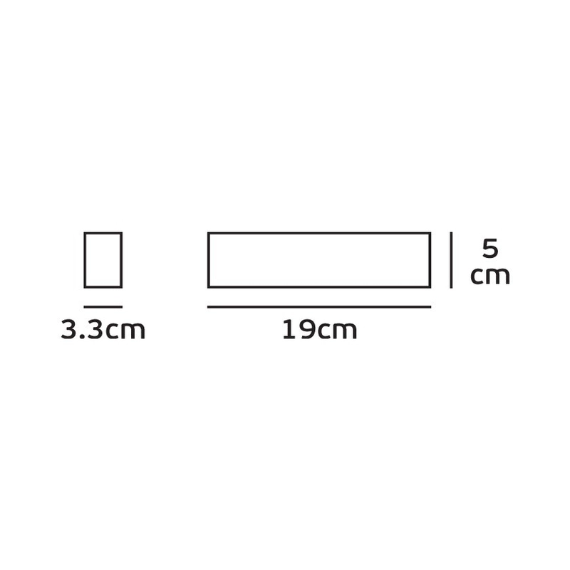 VK/02105/AN/W LED осветител за стена, 220-240V, 4W, 3000K, 300lm, CRI>83, IP65, 19x5x3.3cm, антрацит - VK LED Demes