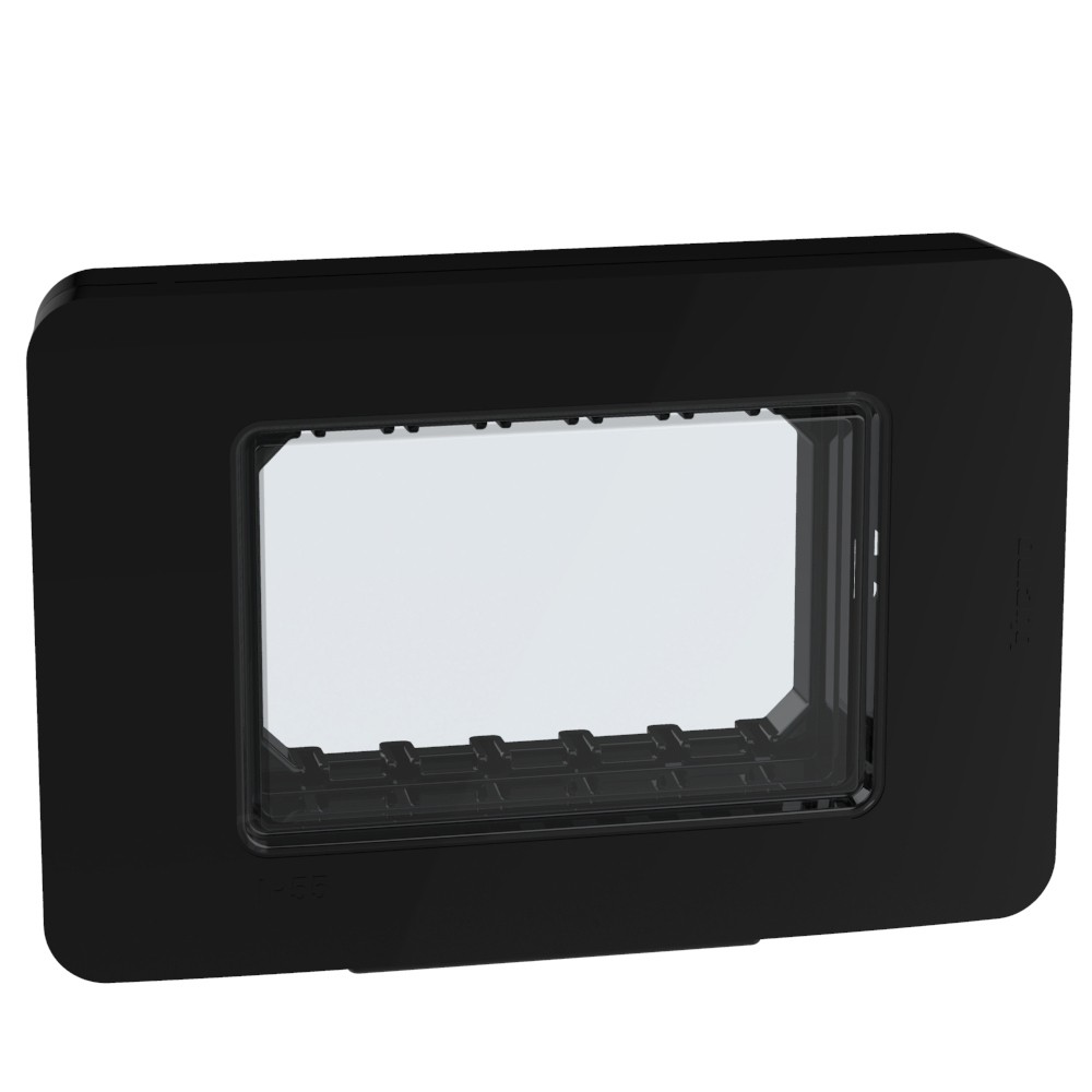 Водоустойчив лицев панел и носеща рамка 3M  IP55 Графит - bticino Light Now 28603YD