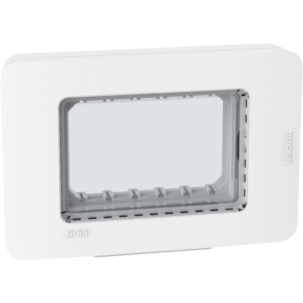 Водоустойчив лицев панел и носеща рамка 3M  IP55 Бял - bticino Light Now 28603YW