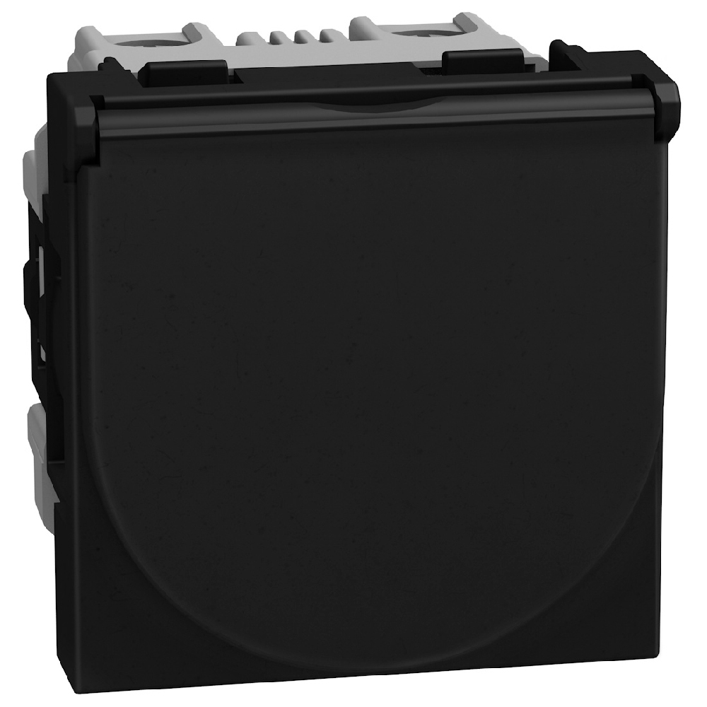 Контакт Шуко с капак 2Р+Е 16А 2M Графит - bticino Light Now YD4141P