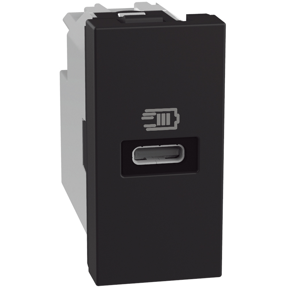 Розетка USB тип C Power Delivery 20W 1M Графит - bticino Light Now YD4192C