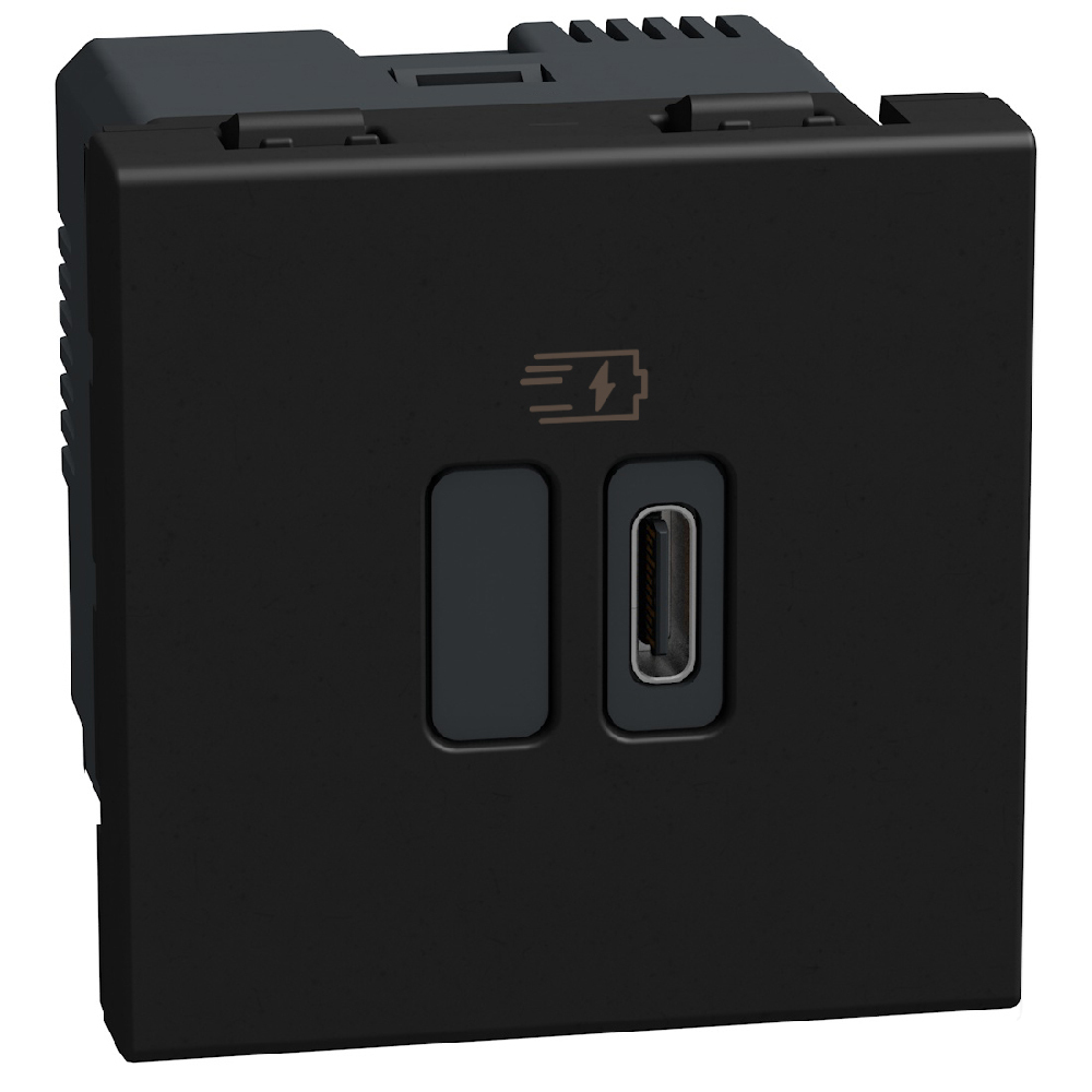 Розетка USB тип C Power Delivery 45W 2M Графит - bticino Light Now YD4294C