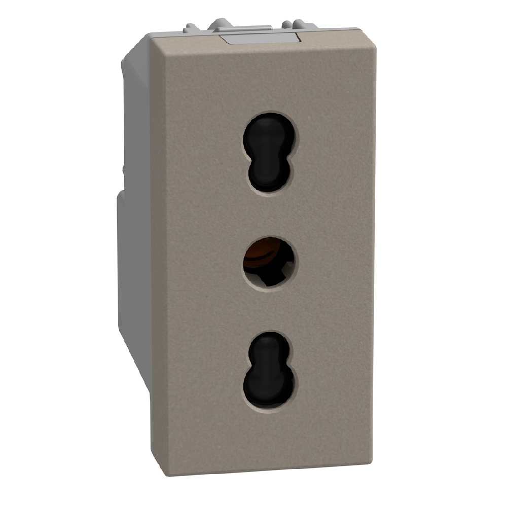 Контакт италиански стандарт 2Р+Е 16А 1M Камък - bticino Light Now YG4180