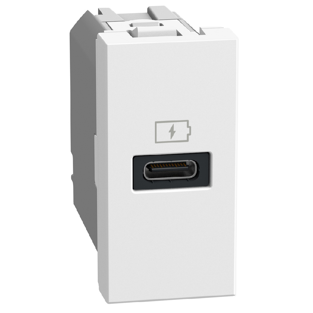 Розетка USB тип C Power Delivery 20W 1M Бял - bticino Light Now YW4192C