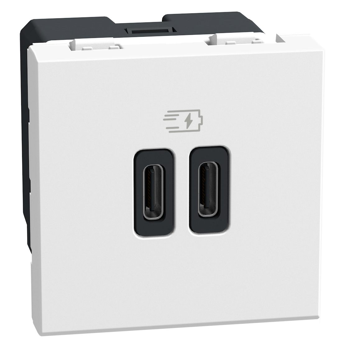 Розетка 2x USB тип C+C 15W 5V 2M Бял - bticino Light Now YW4286C2