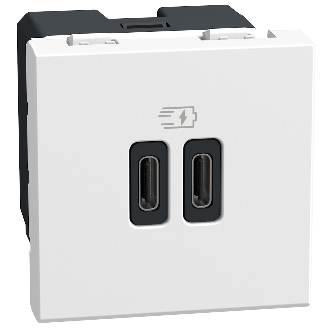 Розетка 2x USB тип C+C 30W 2M Бял - bticino Light Now YW4293CC