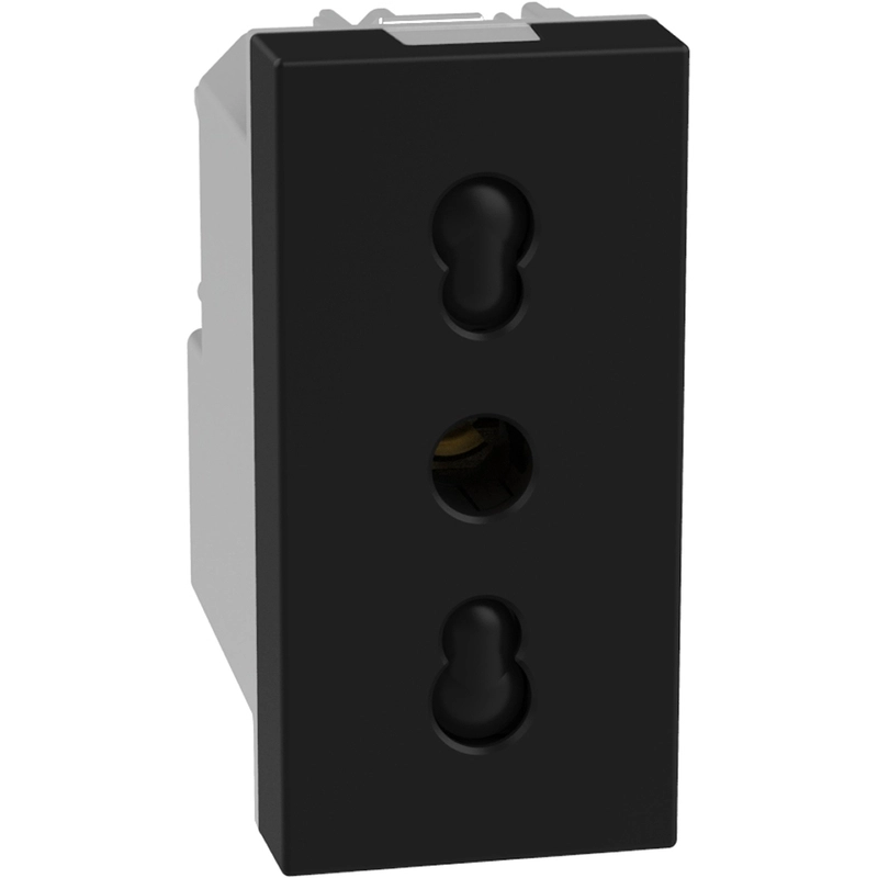 Контакт италиански стандарт 2Р+Е 16А 1M Графит - bticino Light Now YD4180